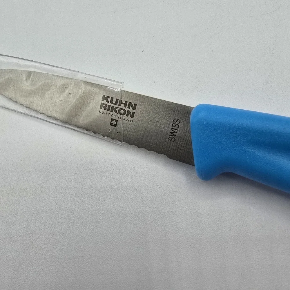 Kuhn Rikon Switzerland Steak Knife And Smaller‎ Blue Knives